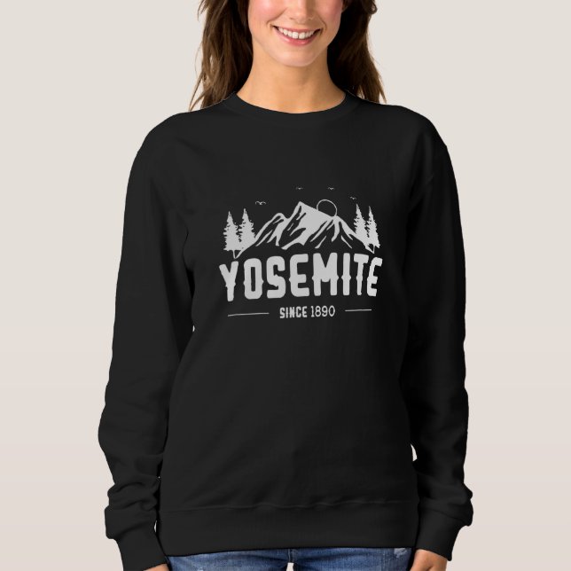 Yosemite California National Park Mountain Hiking T Shirt (Framsida)