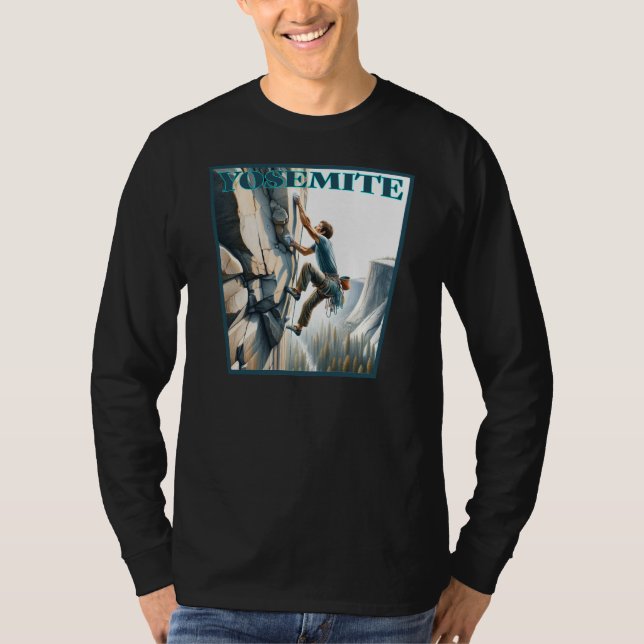 Yosemite California Sten klättring T Shirt (Framsida)