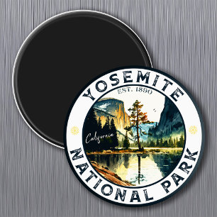 Yosemite California vintage vattencolor Magnet