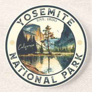 Yosemite California vintage vattencolor Underlägg