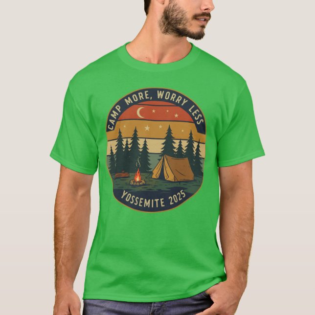 Yosemite Campingäventyr Camp More 2025 flicka T Shirt (Framsida)