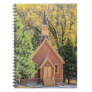 Yosemite Chapel på hösten Anteckningsbok Med Spiral
