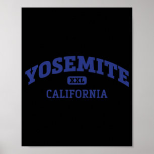 Yosemite College Stil Sten klätterområdesdesign Poster