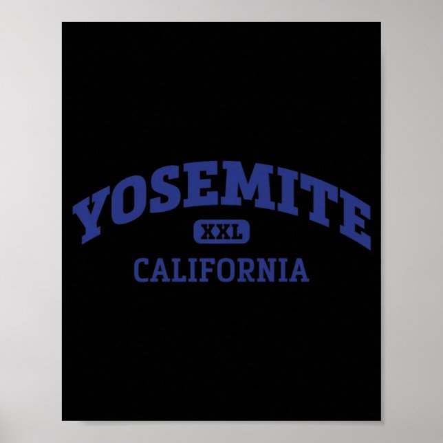Yosemite College Stil Sten klätterområdesdesign Poster (Framsidan)