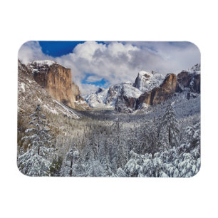 Yosemite dal i snö magnet