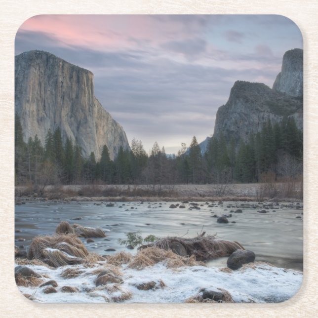 Yosemite dal underlägg papper kvadrat (Framsidan)