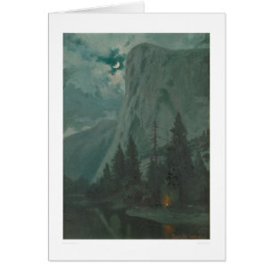 Yosemite dal vid månsken, Calif. (1215) Hälsningskort