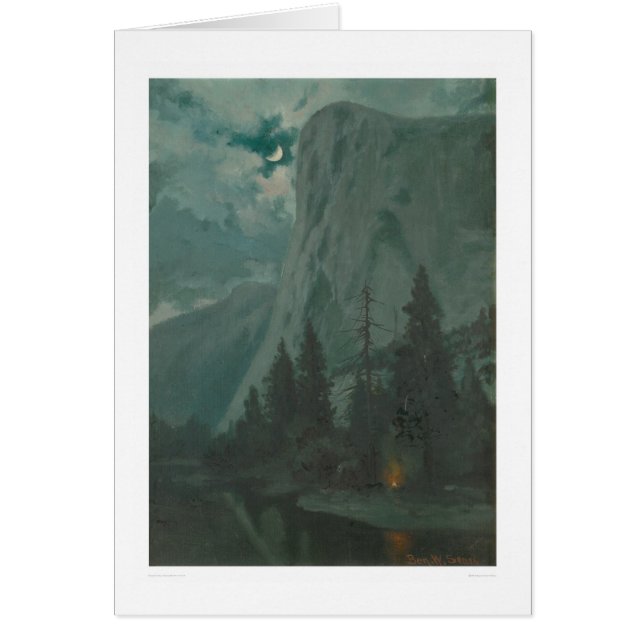 Yosemite dal vid månsken, Calif. (1215) Hälsningskort (Framsidan)