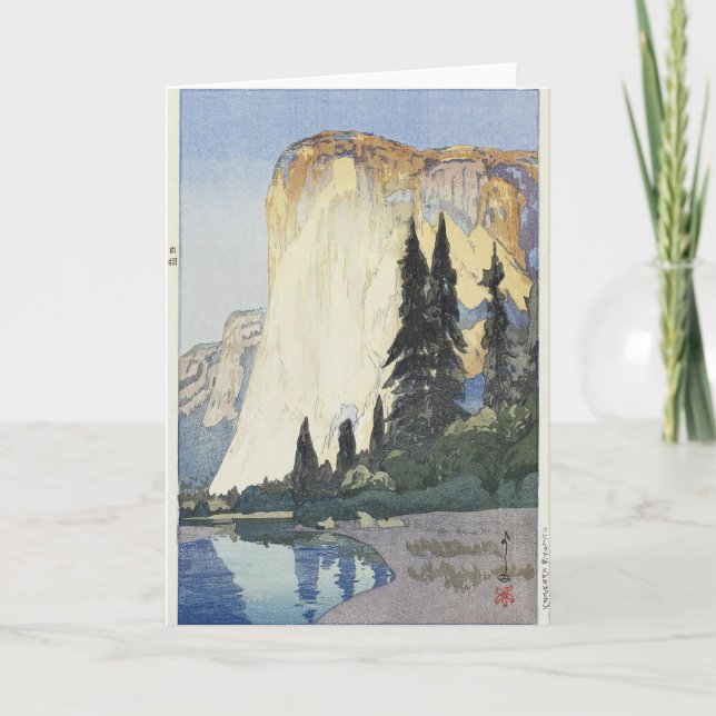 Yosemite, El Capitan, Hiroshi Yoshida Helgkort (Framsida)