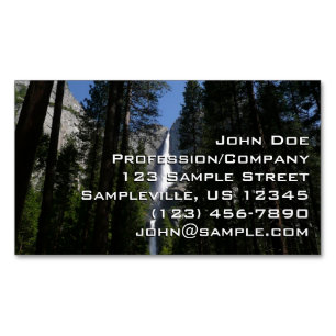 Yosemite Falls and Skogen Ligcape Photography Magnetiska Visitkort