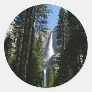 Yosemite Falls and Skogen Ligcape Photography Runt Klistermärke