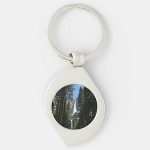Yosemite Falls and Skogen Ligcape Photography Swirl Silverfärgad Nyckelring
