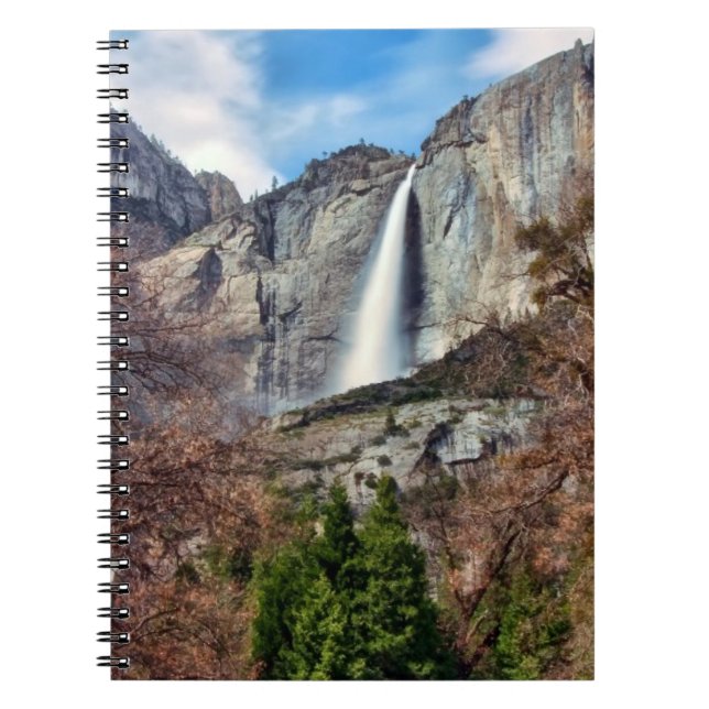 Yosemite Falls Anteckningsbok Med Spiral (Framsidan)
