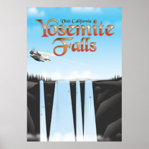 Yosemite Falls California-reseaffisch Poster