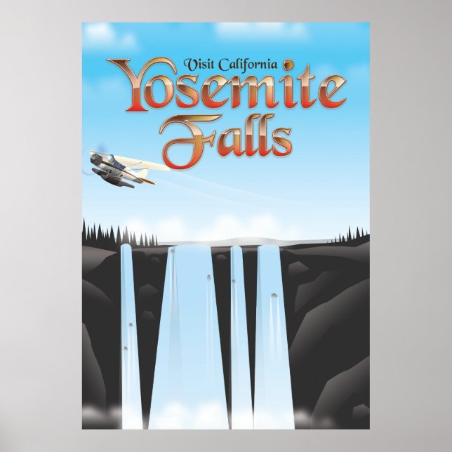 Yosemite Falls California-reseaffisch Poster (Framsidan)