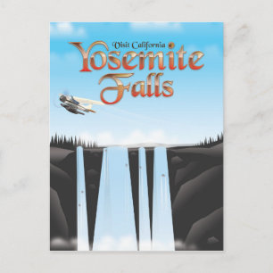 Yosemite Falls California-reseaffisch Vykort