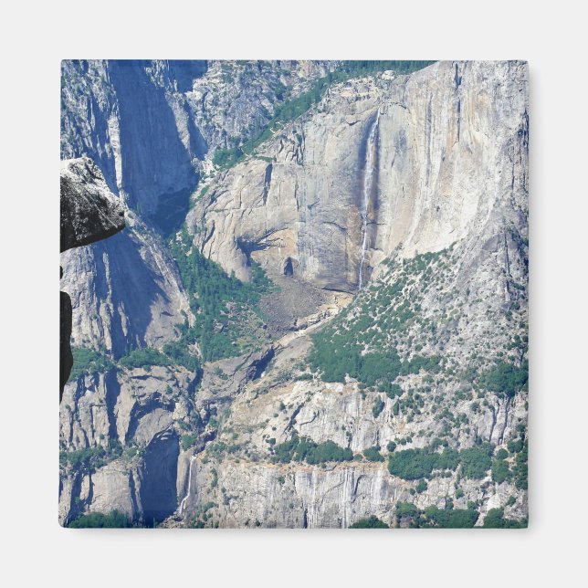 Yosemite Falls från Glacier Point, CA Magnet (Framsidan)