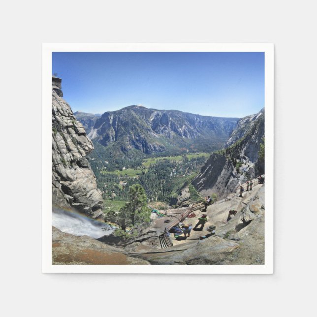 Yosemite Falls från Lookout - Yosemite Pappersservett (Framsidan)