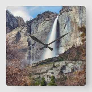 Yosemite Falls Fyrkantig Klocka