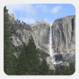 Yosemite Falls Fyrkantigt Klistermärke