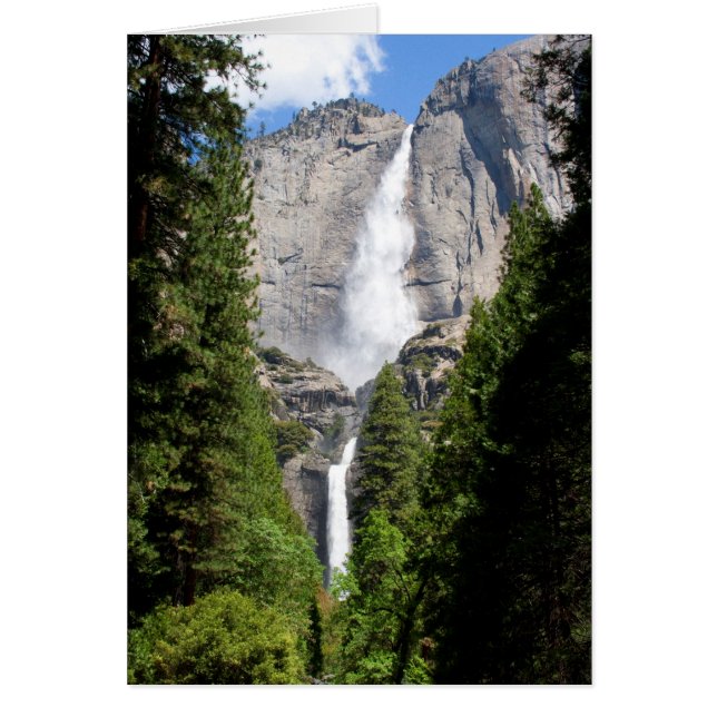Yosemite Falls i maj (Anpassningsbar Message) Hälsningskort (Framsidan)