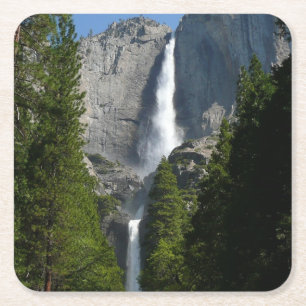 Yosemite Falls II från Yosemite National Park Underlägg Papper Kvadrat