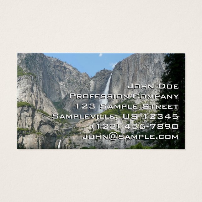 Yosemite Falls III från Yosemite National Park Visitkort (Framsidan)