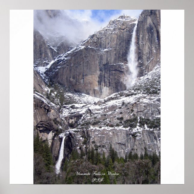 Yosemite Falls in Winter Poster (Framsidan)