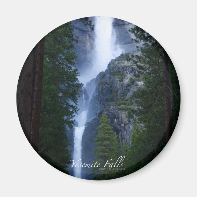 Yosemite Falls-knapp Magnet (Framsidan)