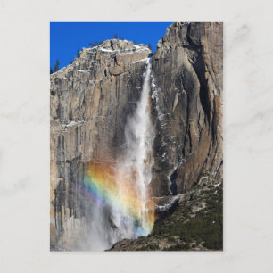Yosemite Falls med regnbåge Vykort
