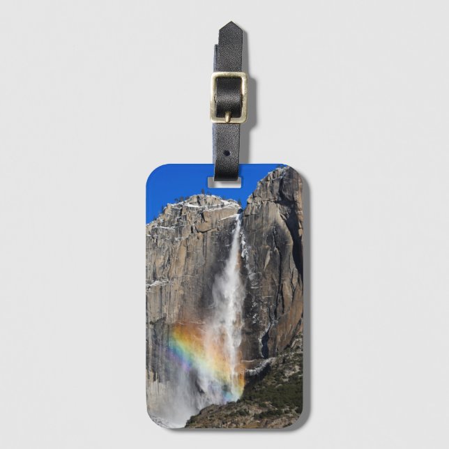 Yosemite Falls med regnbågen Bagagebricka (Framsida vertikal)