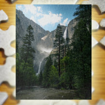 Yosemite Falls Mountain Waterfall liggande foto