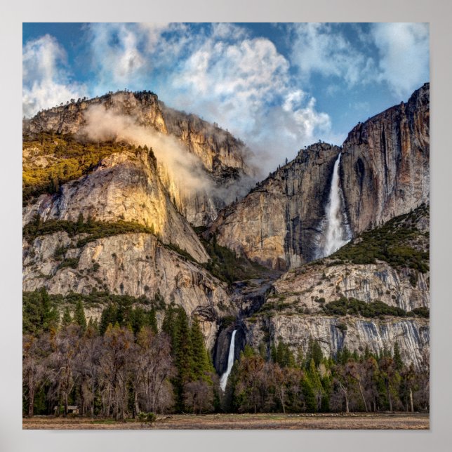 Yosemite Falls naturskön, Kalifornien Poster (Framsidan)