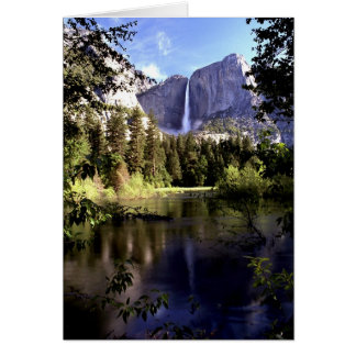 Yosemite Falls på Yosemite Nationalparkskort Hälsningskort