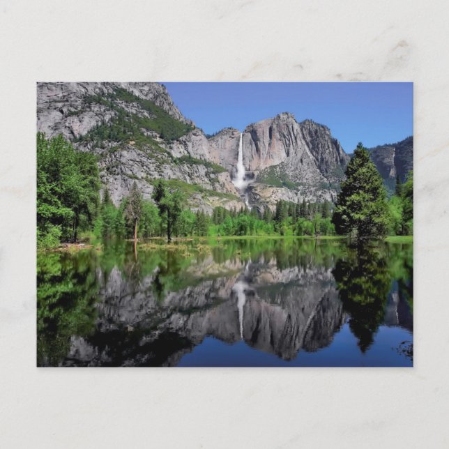 Yosemite Falls-reflektion Vykort (Framsida)