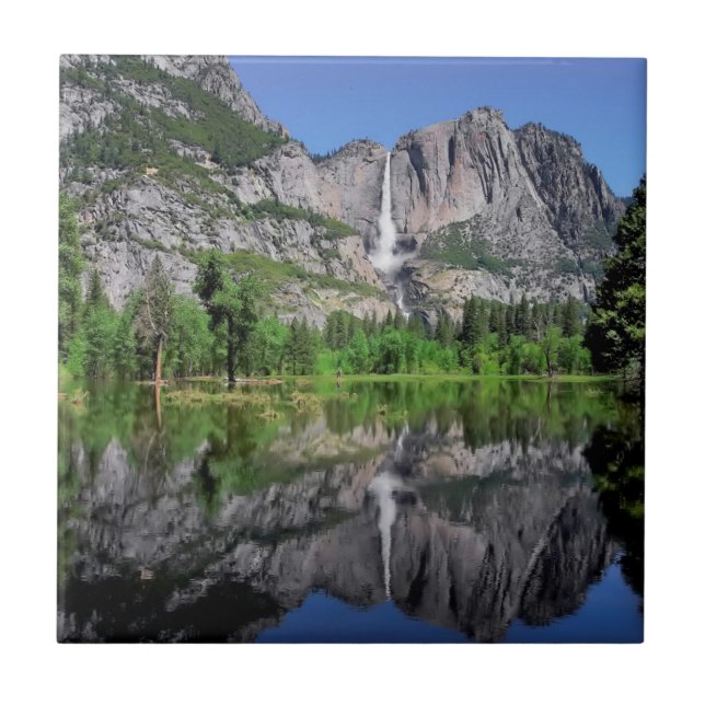Yosemite Falls reflexion Kakelplatta (Framsidan)