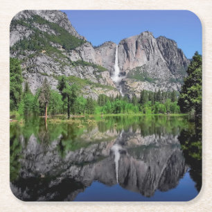Yosemite Falls reflexion Underlägg Papper Kvadrat