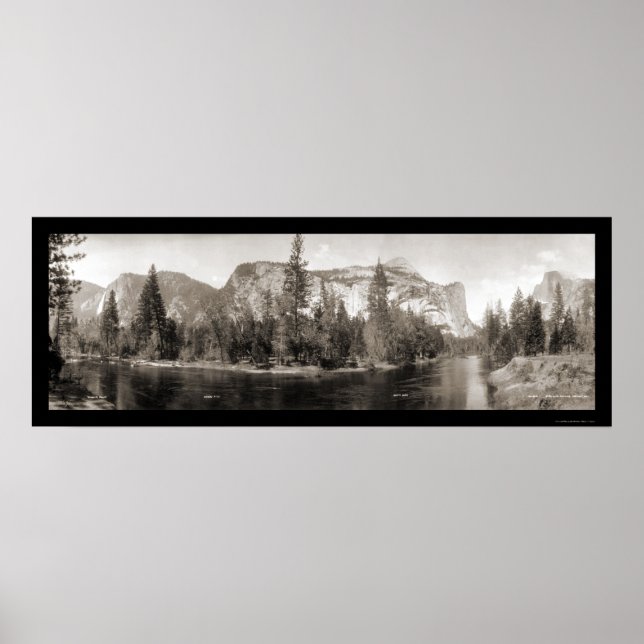 Yosemite Falls River Photo 1915 Poster (Framsidan)