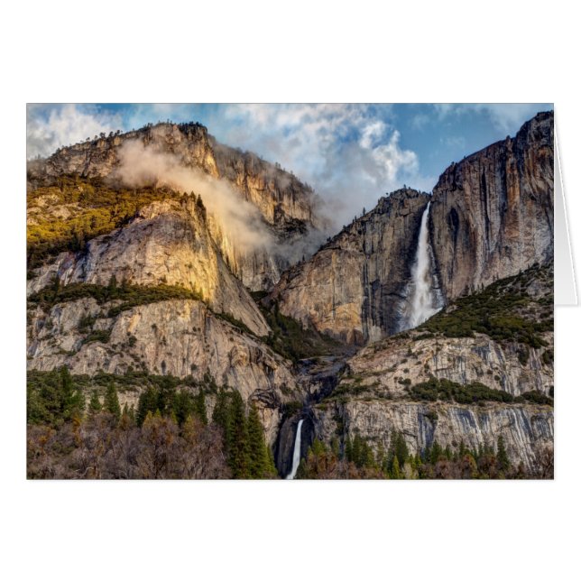 Yosemite Falls scenic, California Hälsningskort (Framsidan Horizontal)