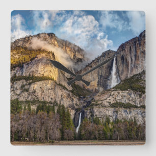 Yosemite Falls scenic, Kalifornien Fyrkantig Klocka