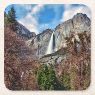 Yosemite Falls Underlägg Papper Kvadrat
