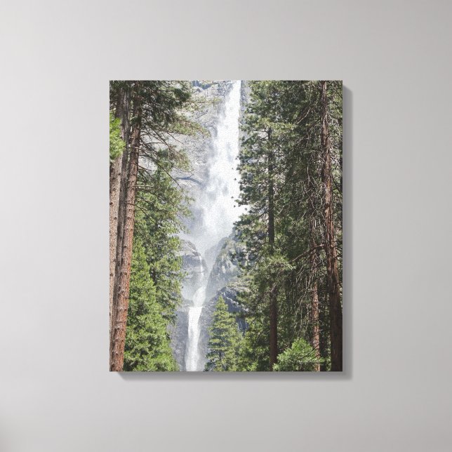 Yosemite Falls Wrapped Canvas Skriv ut (Framsida)