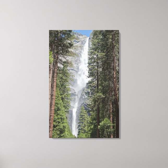Yosemite Falls Wrapped Canvas Skriv ut (Framsida)
