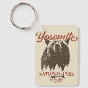 Yosemite Grizzly Bear California National Park Nyckelring
