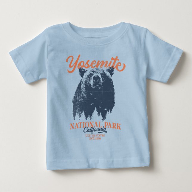 Yosemite Grizzly Bear California National Park T Shirt (Framsida)
