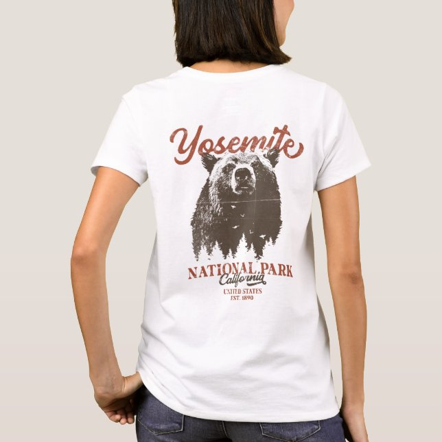 Yosemite Grizzly Bear California National Park T Shirt (Baksida)