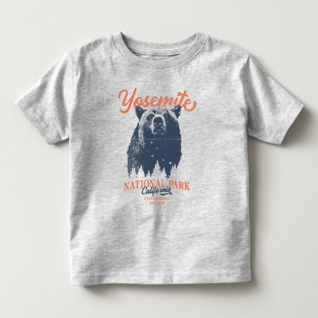 Yosemite Grizzly Bear California National Park T Shirt (Framsida)