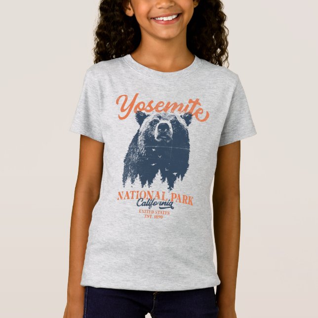 Yosemite Grizzly Bear California National Park T Shirt (Framsida)
