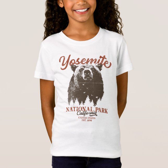Yosemite Grizzly Bear California National Park T Shirt (Framsida)