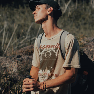 Yosemite Grizzly Bear California National Park T Shirt